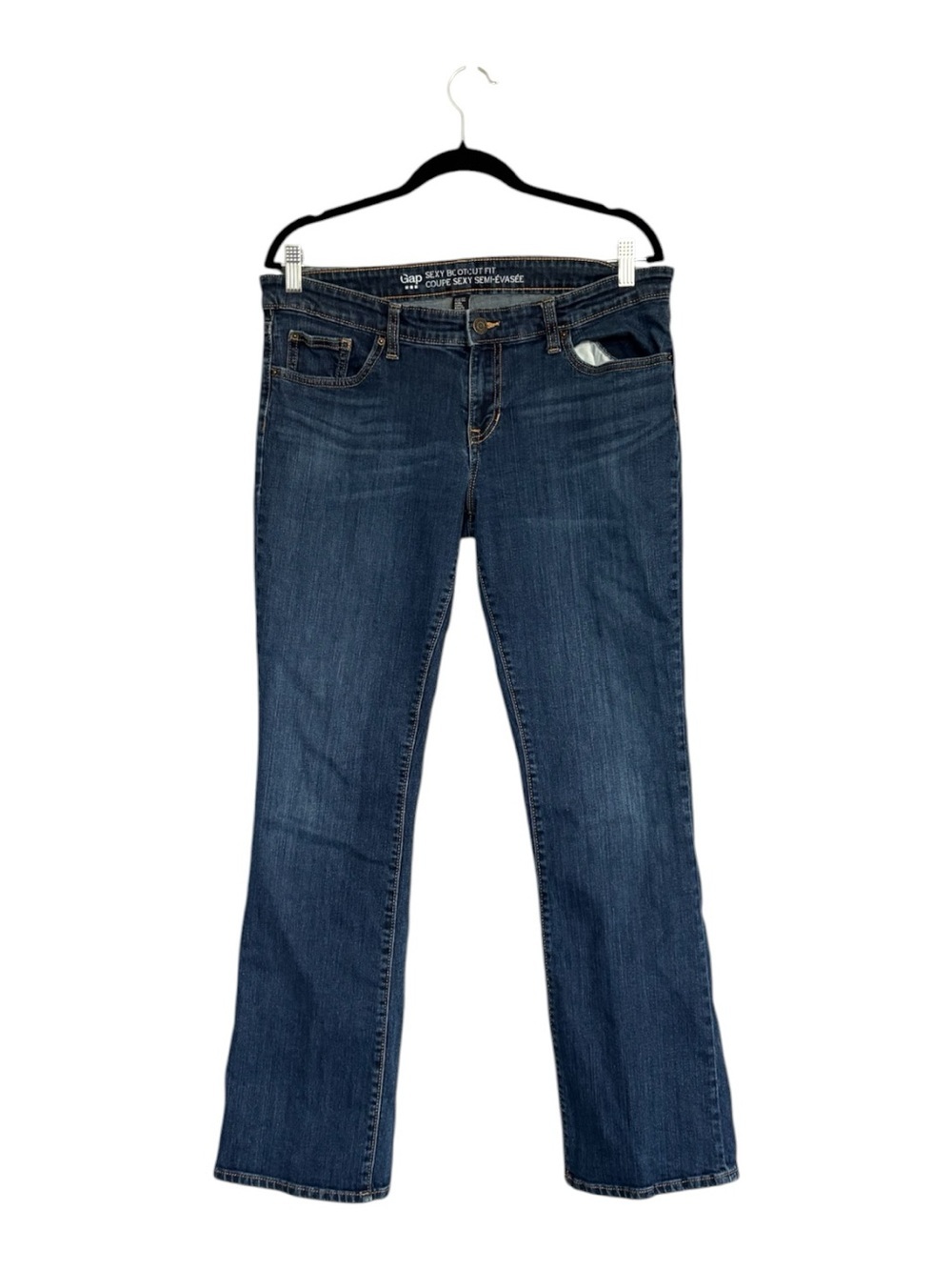 Gap Sexy Bootcut Fit Medium Wash Stretch Jeans Women’s Size 12R 34x31 Low Rise